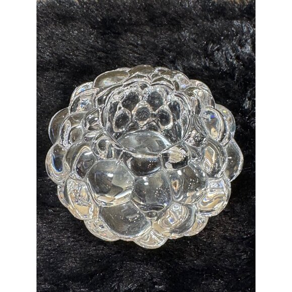 Orrefors Swedan Holland Raspberry Textured Clear Glass Tealight Candle H… - Picture 6 of 7